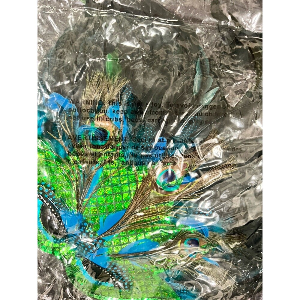 Peacock Feathers Mask Venetian Masquerade Mask cosplay halloween Half Face